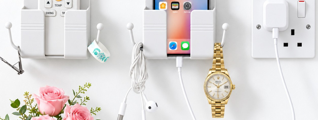Adhesive Wall Phone and Remote Holders: How to Check Fit, Placement and Charging Access