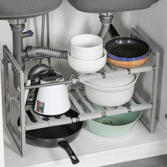 Extendable Multi-Purpose Kitchen Storage Shelf 50-70 cm