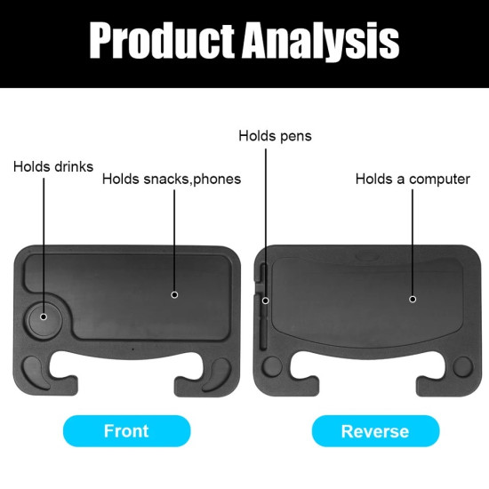 Multi-Purpose Car Tray Table for Food, Work & Writing