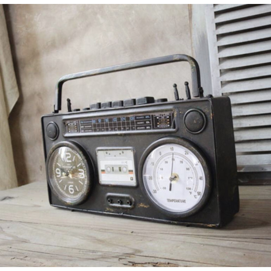 Vintage Cassette Clock & Thermometer Vintage Cassette Clock & Thermometer