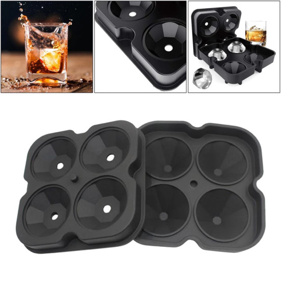 Crystal Ice Cube Mold – Large Ice Cube Tray for Drinks