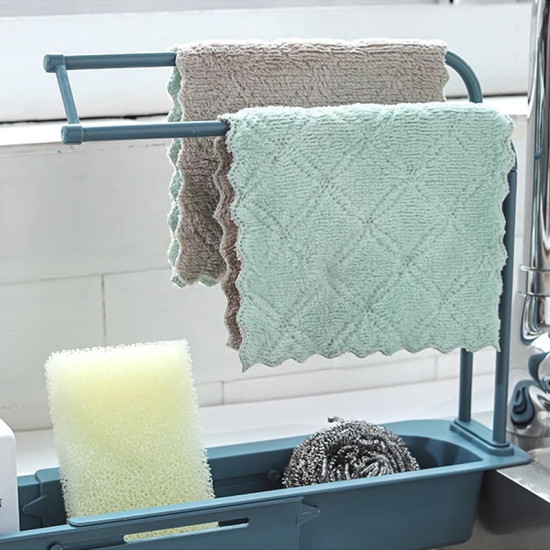 Extendable Kitchen Sink Cleaning Tool Organizer