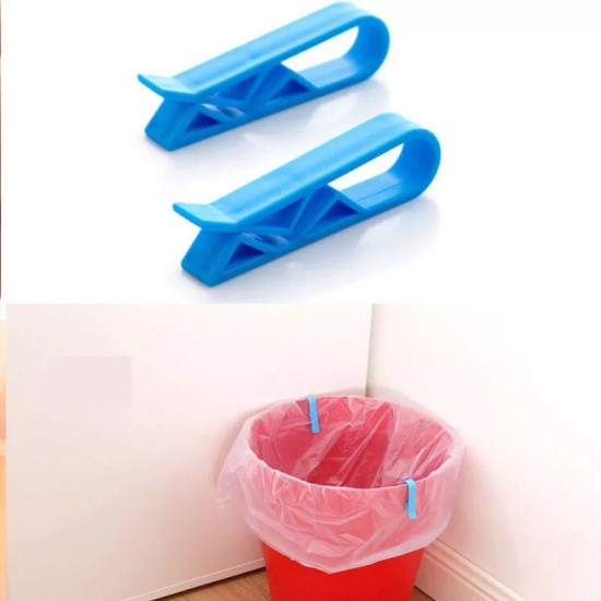 Trash Bag Fixer Clips (2 PCS) – Adhesive Garbage Bag Holder for Waste Bins