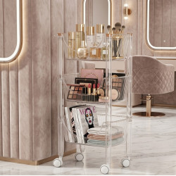 Transparent Acrylic Storage Cabinet – Multi-Drawer Makeup & Accessories Organizer