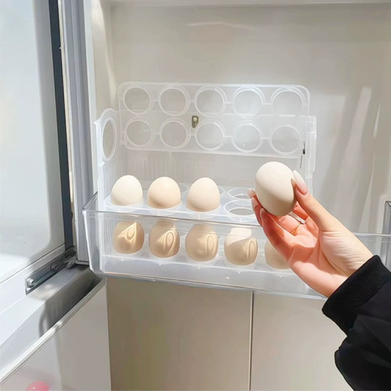 30-Egg Storage Rack with Automatic Rolling Design