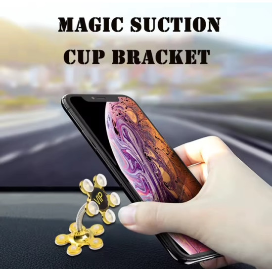 Flexible Phone Holder with Strong Suction Base 360° Rotation