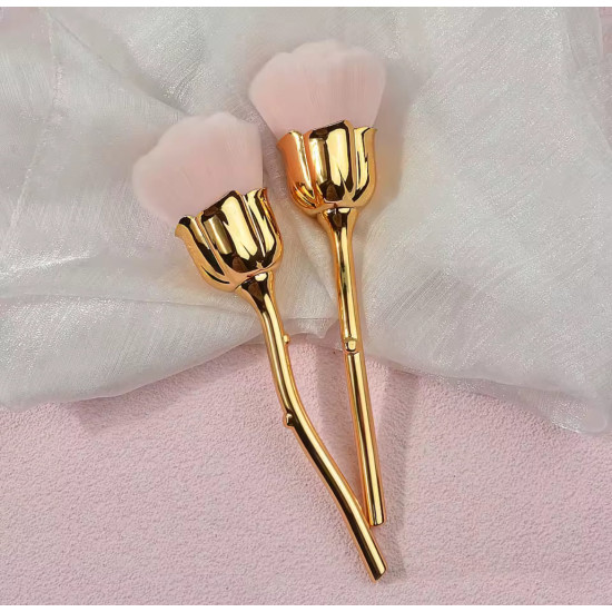 Luxury Golden Rose Makeup Brush
