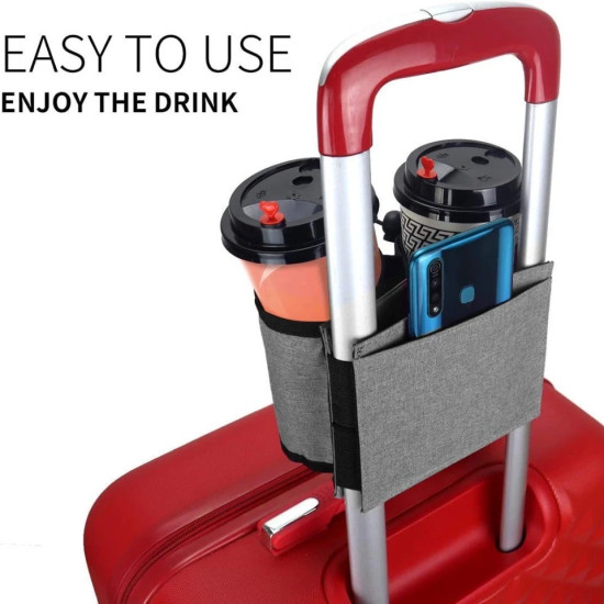 Travel Suitcase Cup Holder for Drinks and Hands-Free Convenience