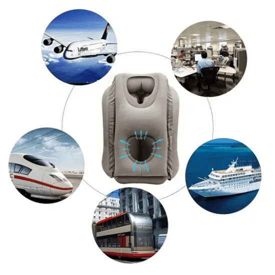Inflatable Foldable Travel Pillow – Neck & Head Support Pillow Inflatable Foldable Travel Pillow – Neck & Head Support Pillow