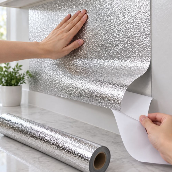 Self-Adhesive Kitchen Foil Roll – Waterproof & Heat Resistant