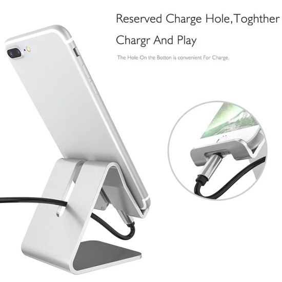 Aluminum Phone Stand for Desk, Study and Video Viewing