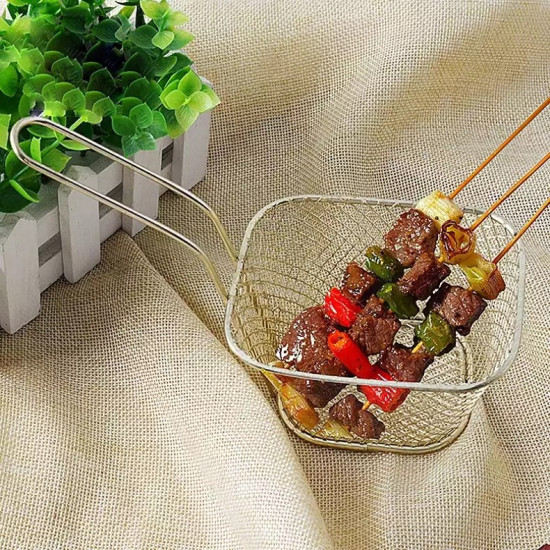 Wire Frying Strainer for Lifting and Draining Fried Foods