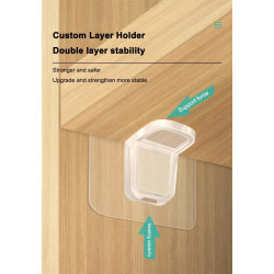 Adhesive Shelf Support Holder | No Drilling Shelf Bracket