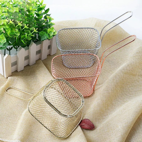 Wire Frying Strainer for Lifting and Draining Fried Foods