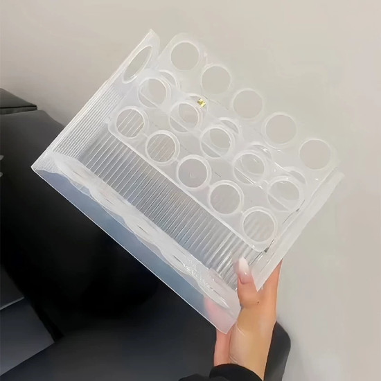 30-Egg Storage Rack with Automatic Rolling Design