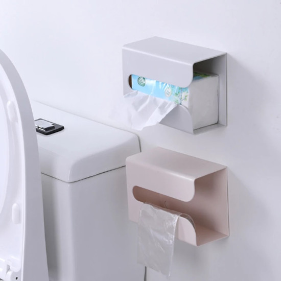 Wall Mounted Adhesive Tissue Box Holder