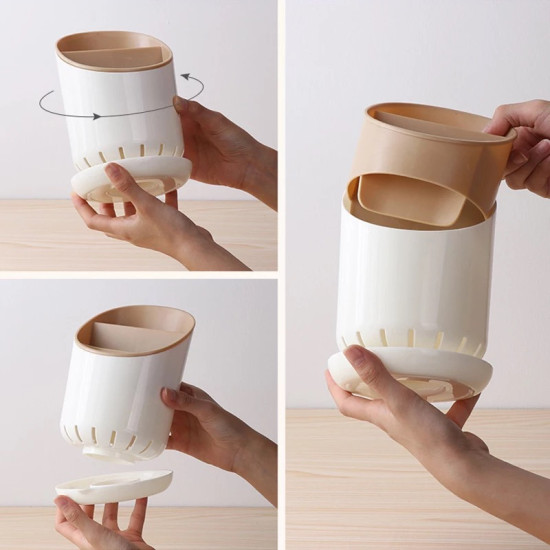 Cutlery Drainer & Organizer with Drain Tray