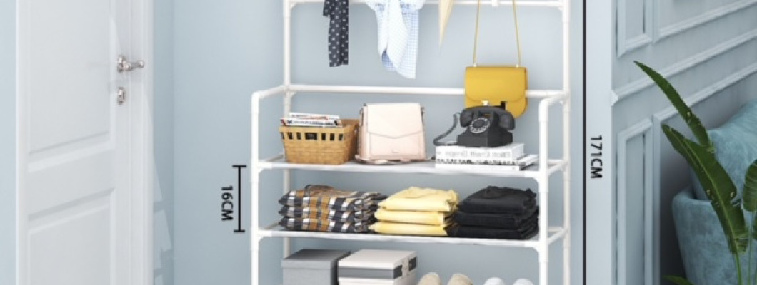 How to Organise a Small Entryway with a Clothes Rack and Shoe Shelves How to Organise a Small Entryway with a Clothes Rack and Shoe Shelves