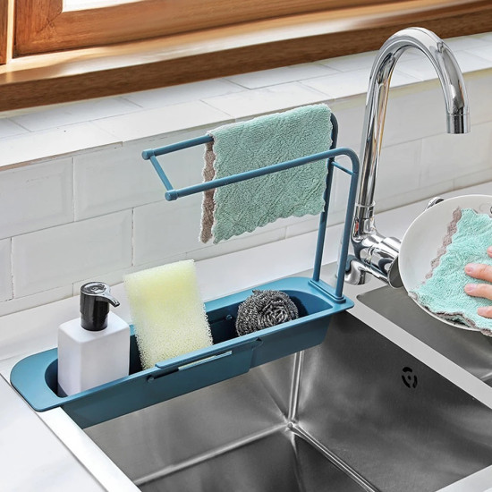Extendable Kitchen Sink Cleaning Tool Organizer