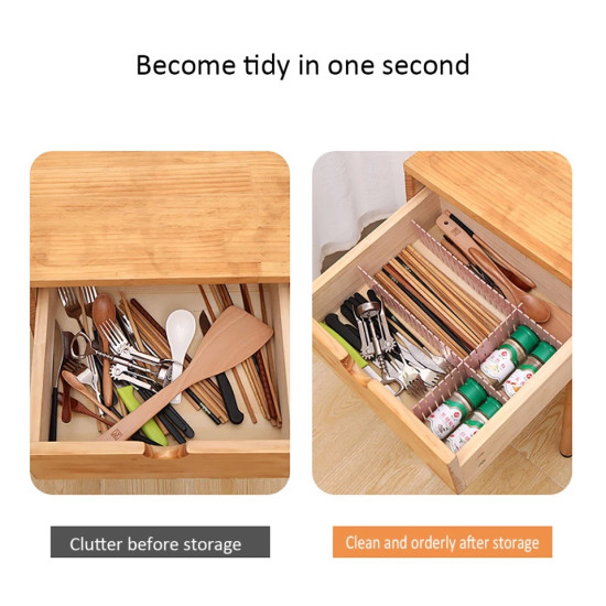Adjustable Drawer Dividers for Organizing Drawers and Accessories (4 Pieces)