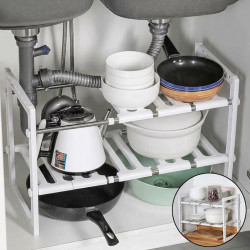 Extendable Multi-Purpose Kitchen Storage Shelf 50-70 cm