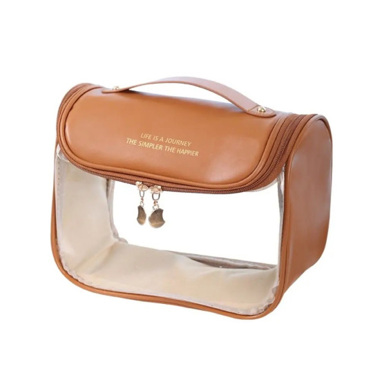 Waterproof Transparent Cosmetic Travel Bag with Hanging Hook