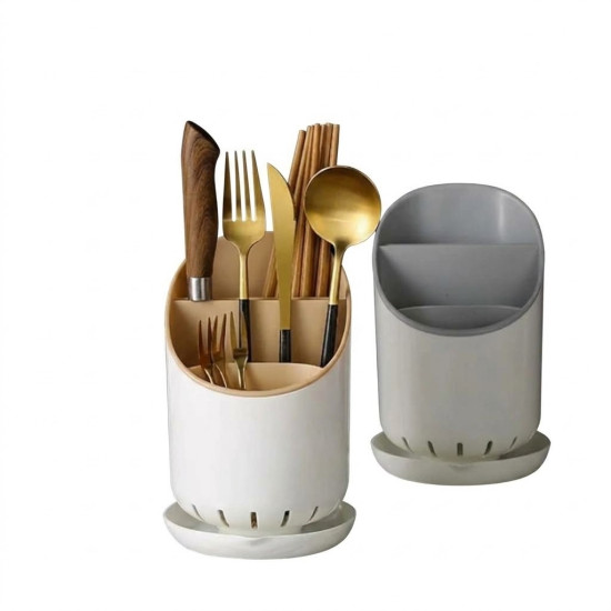Cutlery Drainer & Organizer with Drain Tray
