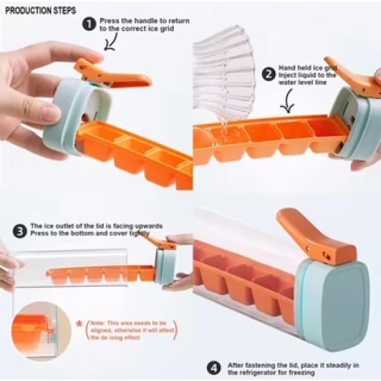 Smart Ice Cube Tray with Push Handle