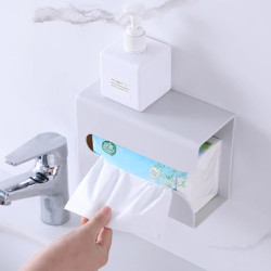 Wall Mounted Adhesive Tissue Box Holder