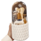 360° Rotating Makeup Brush Organizer with Clear Acrylic Cover