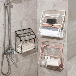 Waterproof Bathroom Clothes Storage Bag with Phone Holder