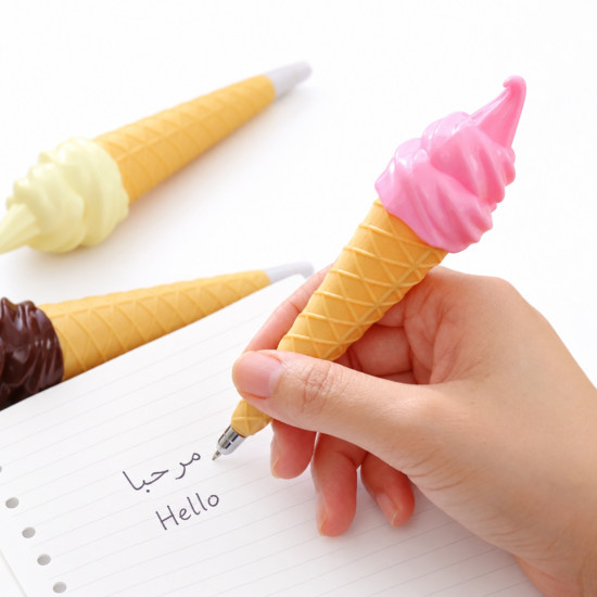 Ice cream shaped writing pen for school and office use