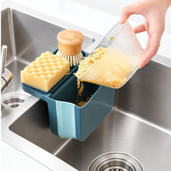 Kitchen Sink Strainer and Sponge Holder Kitchen sink strainer with sponge holder for sink organization