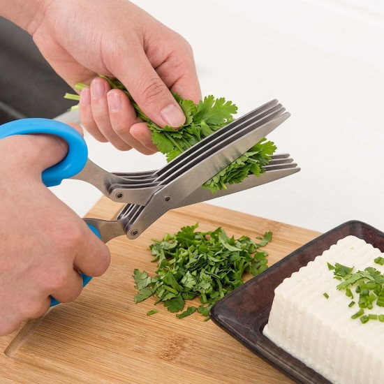 Herb and Vegetable Cutting Scissors Multi Blade Herb and Vegetable Scissors Stainless Steel