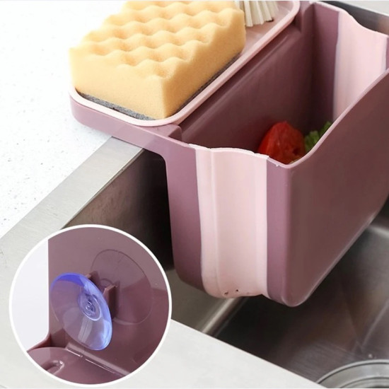 Purple Kitchen Sink Strainer with Suction Cup and Sponge Holder Purple kitchen sink strainer with suction cup attachment and top sponge holder