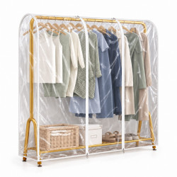 Transparent Clothes Rack Cover – Dust & Moisture Protection Cover