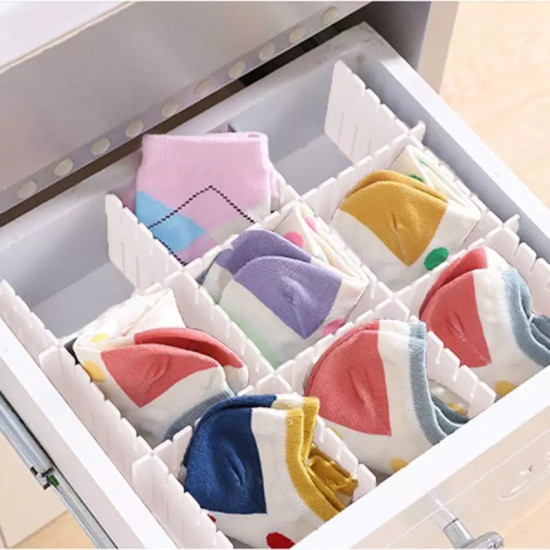 Adjustable Drawer Dividers for Organizing Drawers and Accessories (4 Pieces)