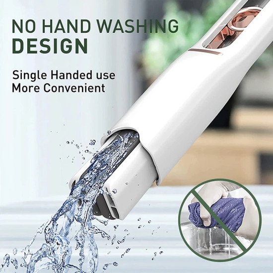 Multiuse Small Mop with Water Dispensing Handle White cleaning mop handle dispensing water for hands-free cleaning