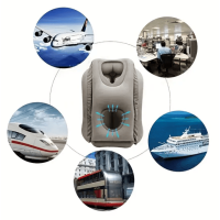 Foldable and inflatable travel pillow
