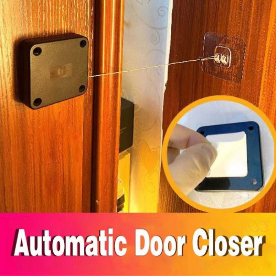 Automatic self closing door lock and closer for home and office use